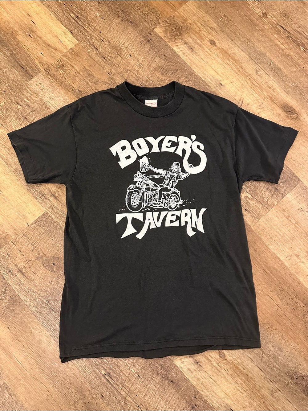Biker bar tee on single stitch vintage shirt